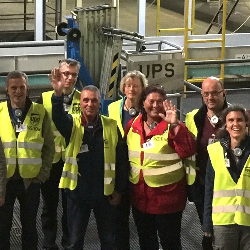Spannende Betriebsführung im UPS Zentrum am Kölner Flughafen.