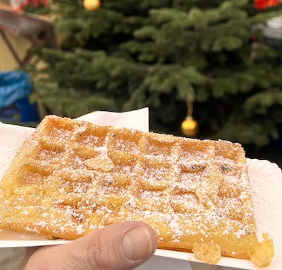 Waffeln auf dem Weihnachtsmarkt